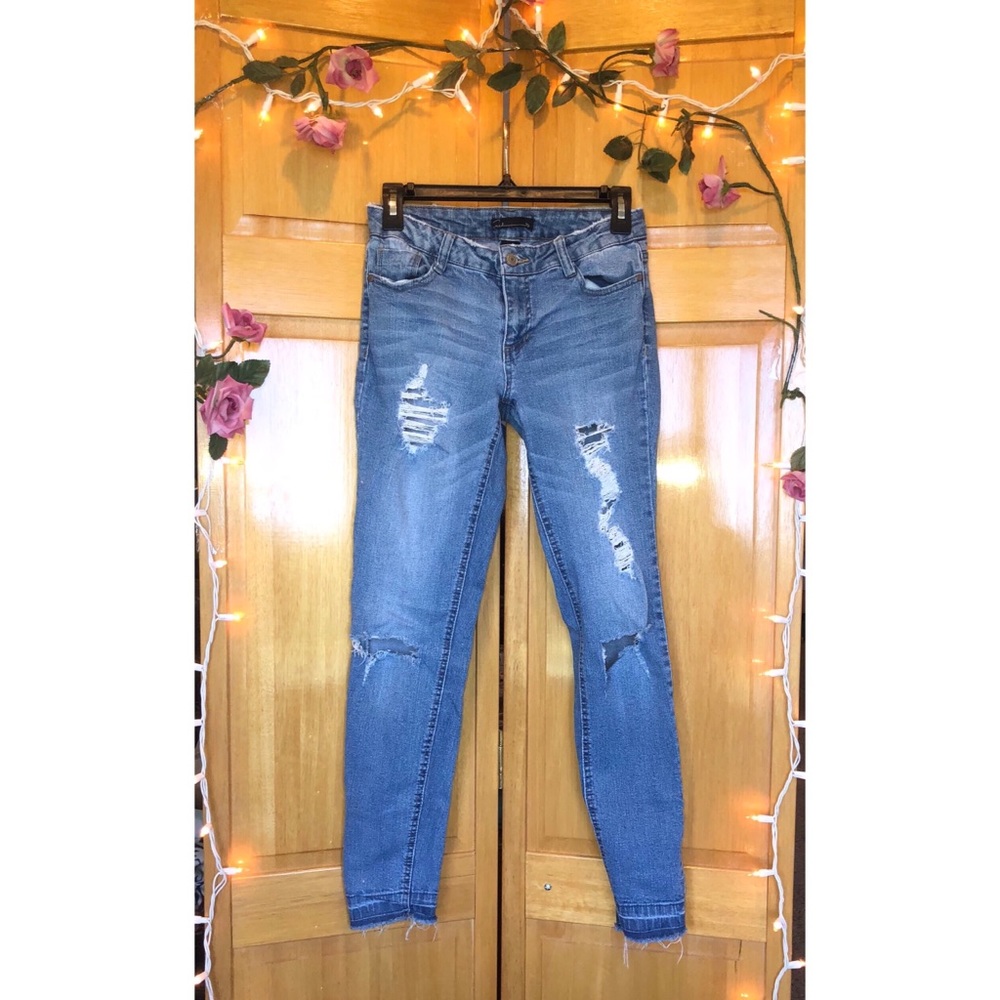 ripped light wash jeans